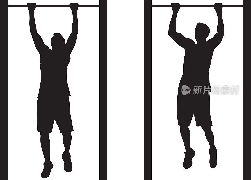 Man Doing Pull-Up Silhouette